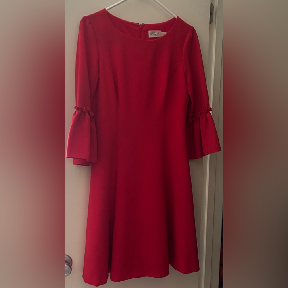 Eliza J Scarlet Long Sleeve Dress